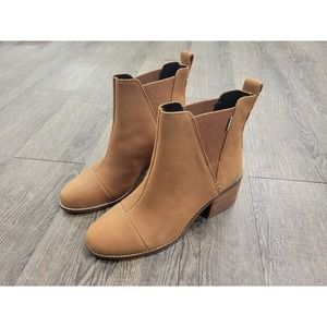 TOMS Women's Esme Bootie Tan Leather 7 NEW Brown Ankle Boots